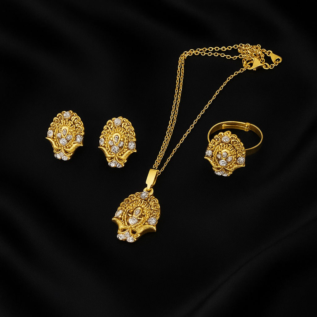 24K Handmade Gold Plated Designer Jewelry Set