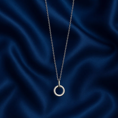 Minimalist Double Circle Stainless Steel Pendant Necklace