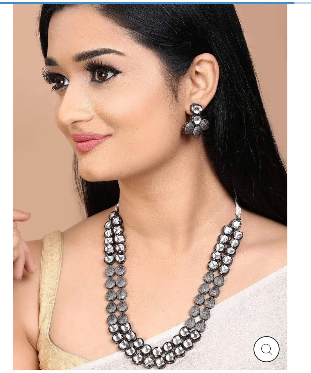 Handcrafted 24k Gold Plated Oxidized Necklace Set