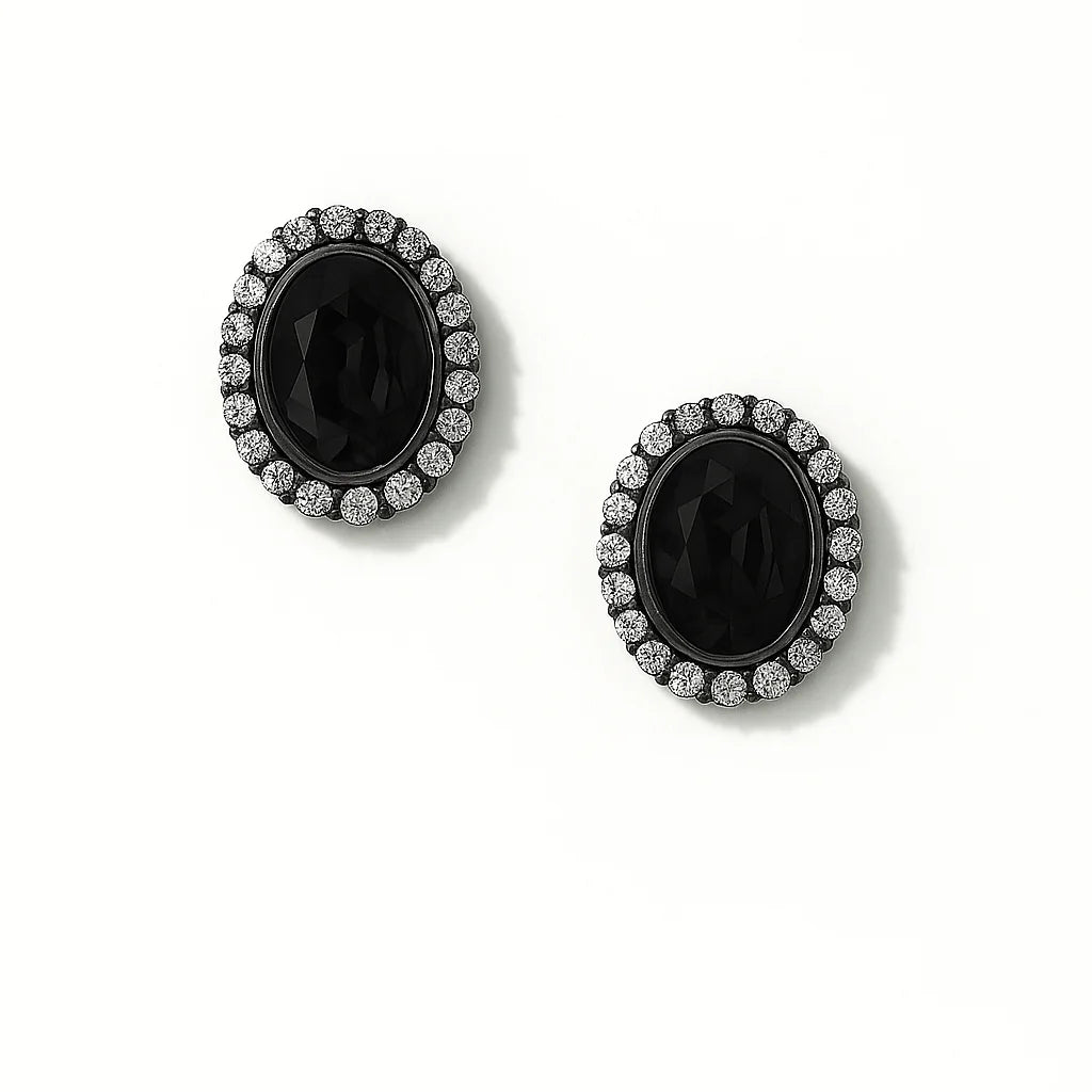 Handcrafted 24k Gold Plated Oval Stud Earrings