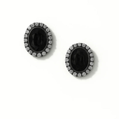 Handcrafted 24k Gold Plated Oval Stud Earrings