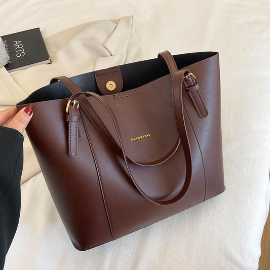 Color Block Large Tote Handbag for Women – Daily Fashion Bag