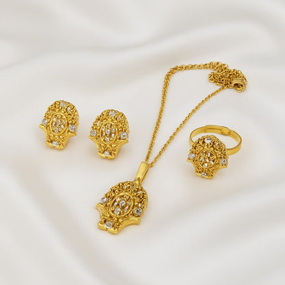 24K Handmade Gold Plated Designer Jewelry Set